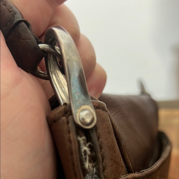 Vintage Original Fossil Brown Leather Crossbody Bag - Picture 11 of 14